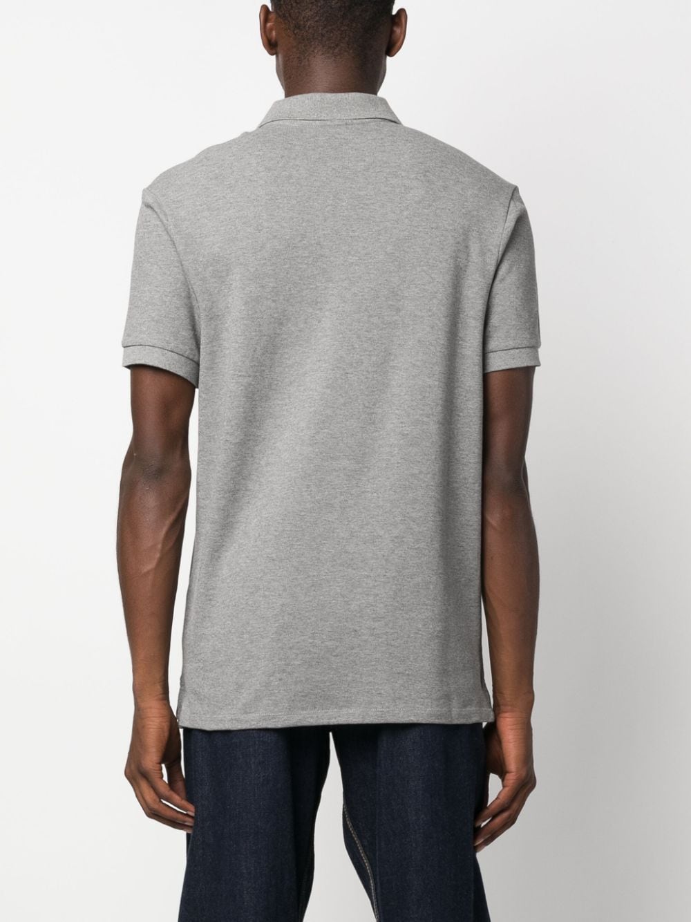 Shop Ps By Paul Smith Zebra-motif Polo Shirt In Grey