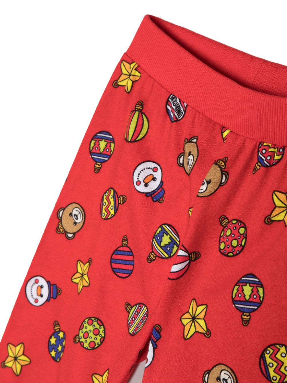 Shop Moschino Logo-print Cotton Pajama Set In Red