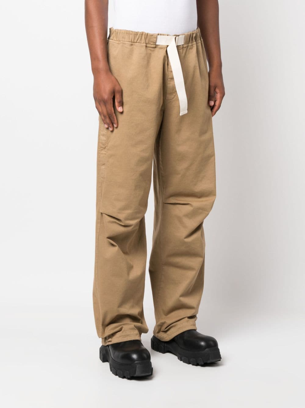 Shop Darkpark Adjustable Waist-strap Trousers In Neutrals