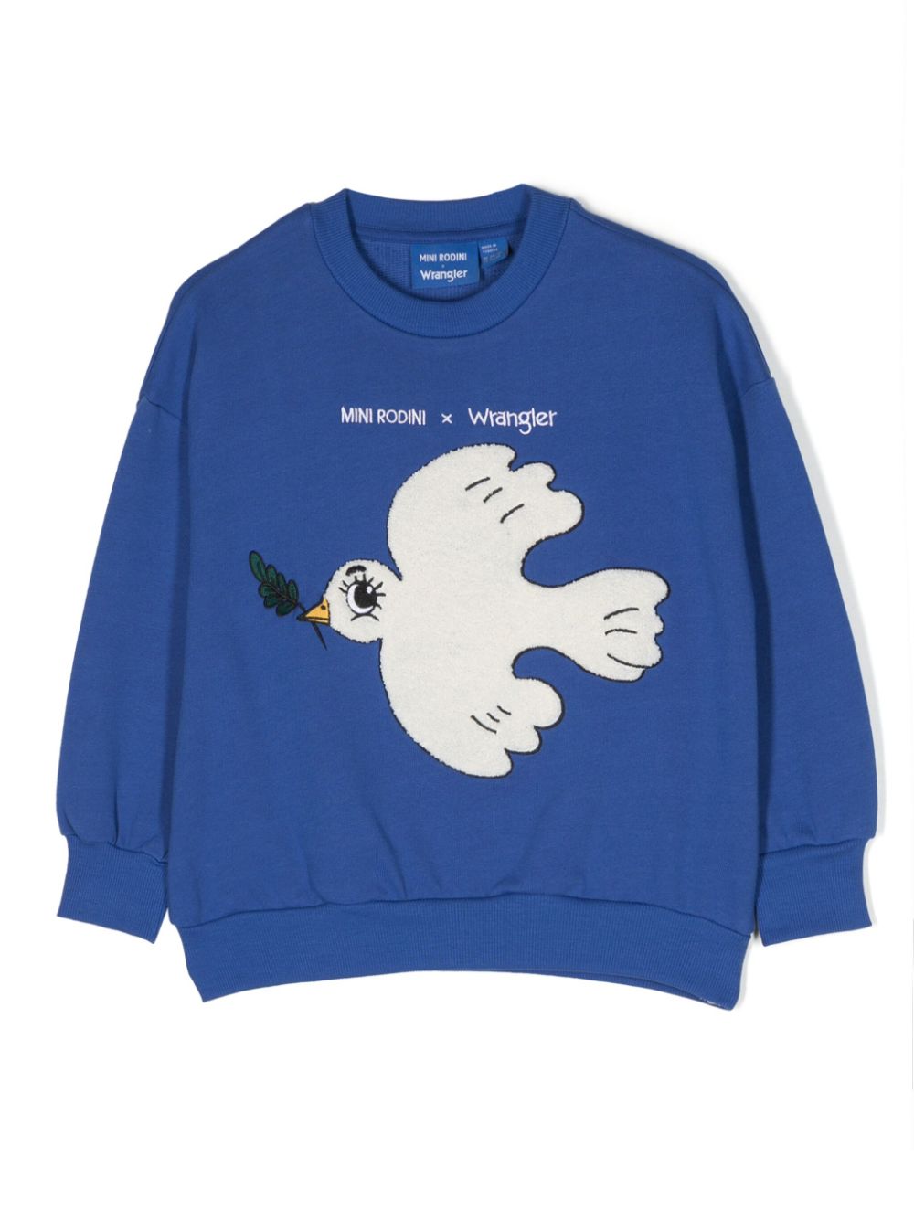 Mini Rodini x Wrangler Peace Dove-motif sweatshirt - Blue