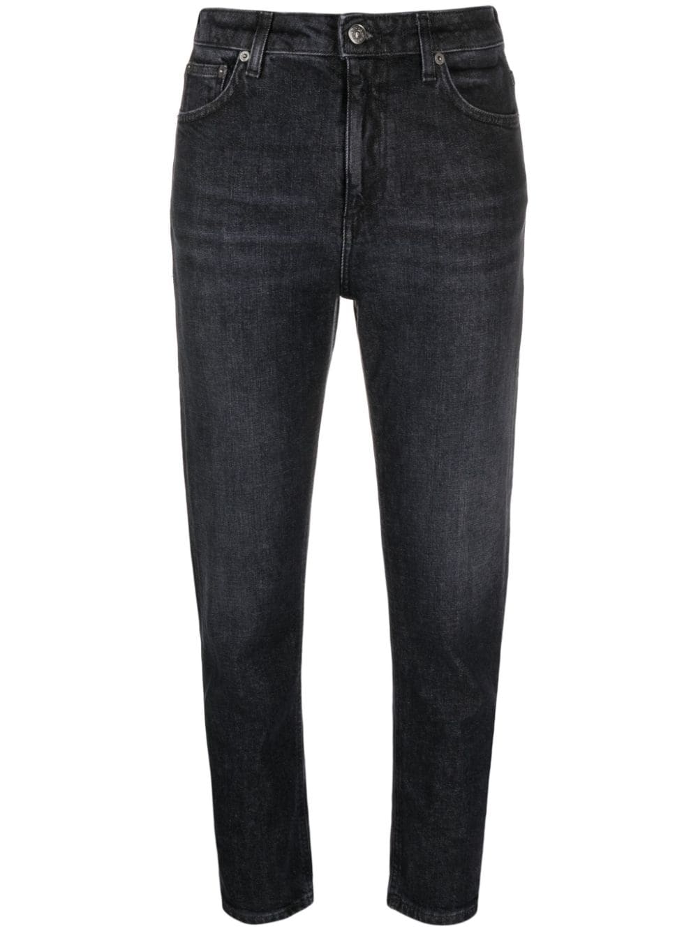 Dondup Cindy Skinny-cut Cropped Jeans In Black