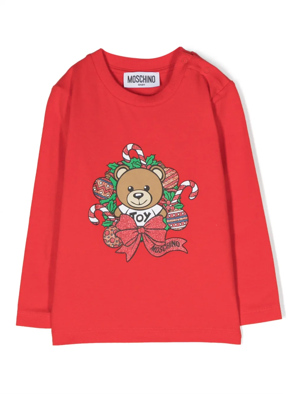 Moschino Kids Teddy Bear graphic-print sweatshirt | Red | Image 1