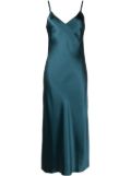 JOSEPH Clea silk-satin midi dress - Blue