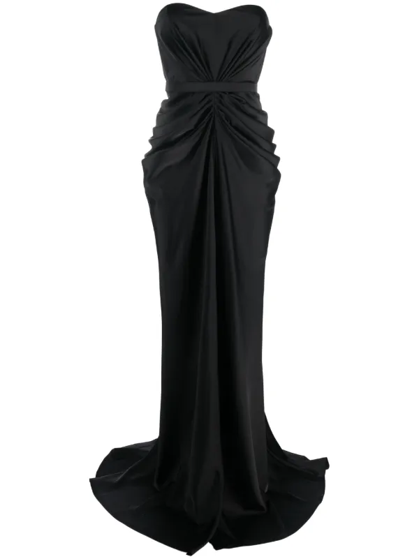 black ruched strapless dress CATCHING EYES MESH MINI DRESS IN BLACK – AKIRA main image 1