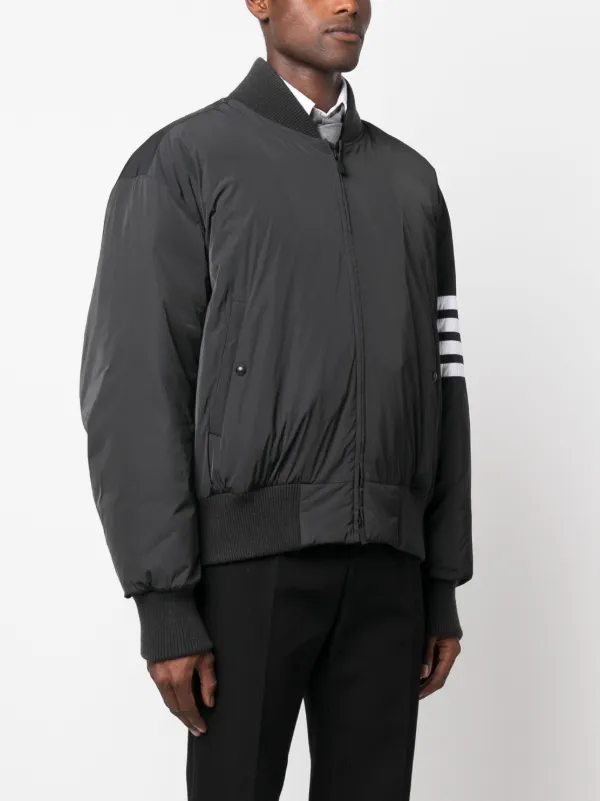 Thom Browne 4-Bar Stripe Bomber Jacket | Black | FARFETCH