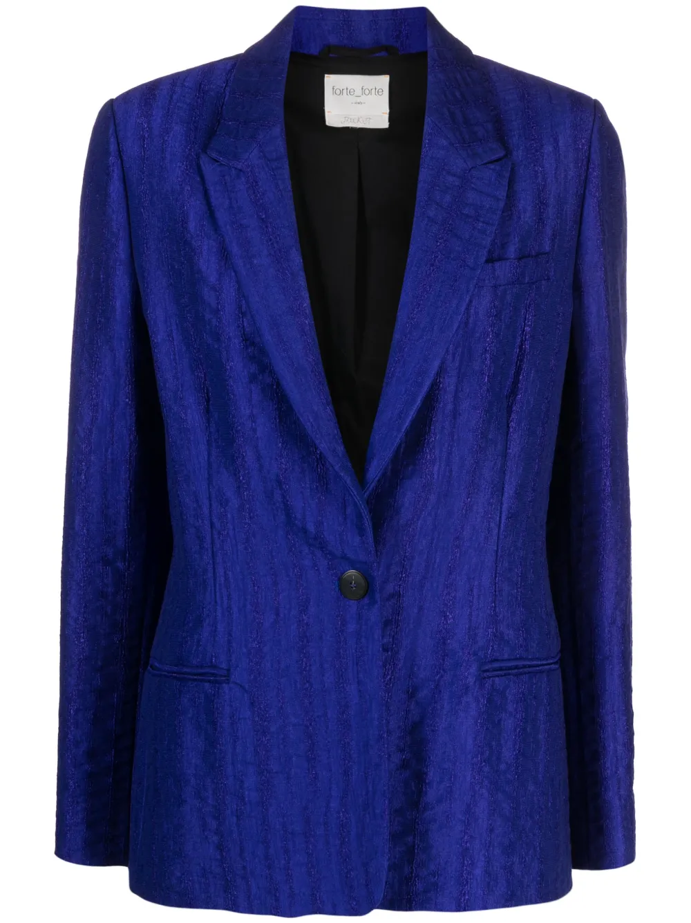 Forte Blazer met enkele rij knopen Blauw