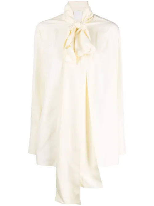 Blouse en soie à col lavallière - Givenchy - Modalova