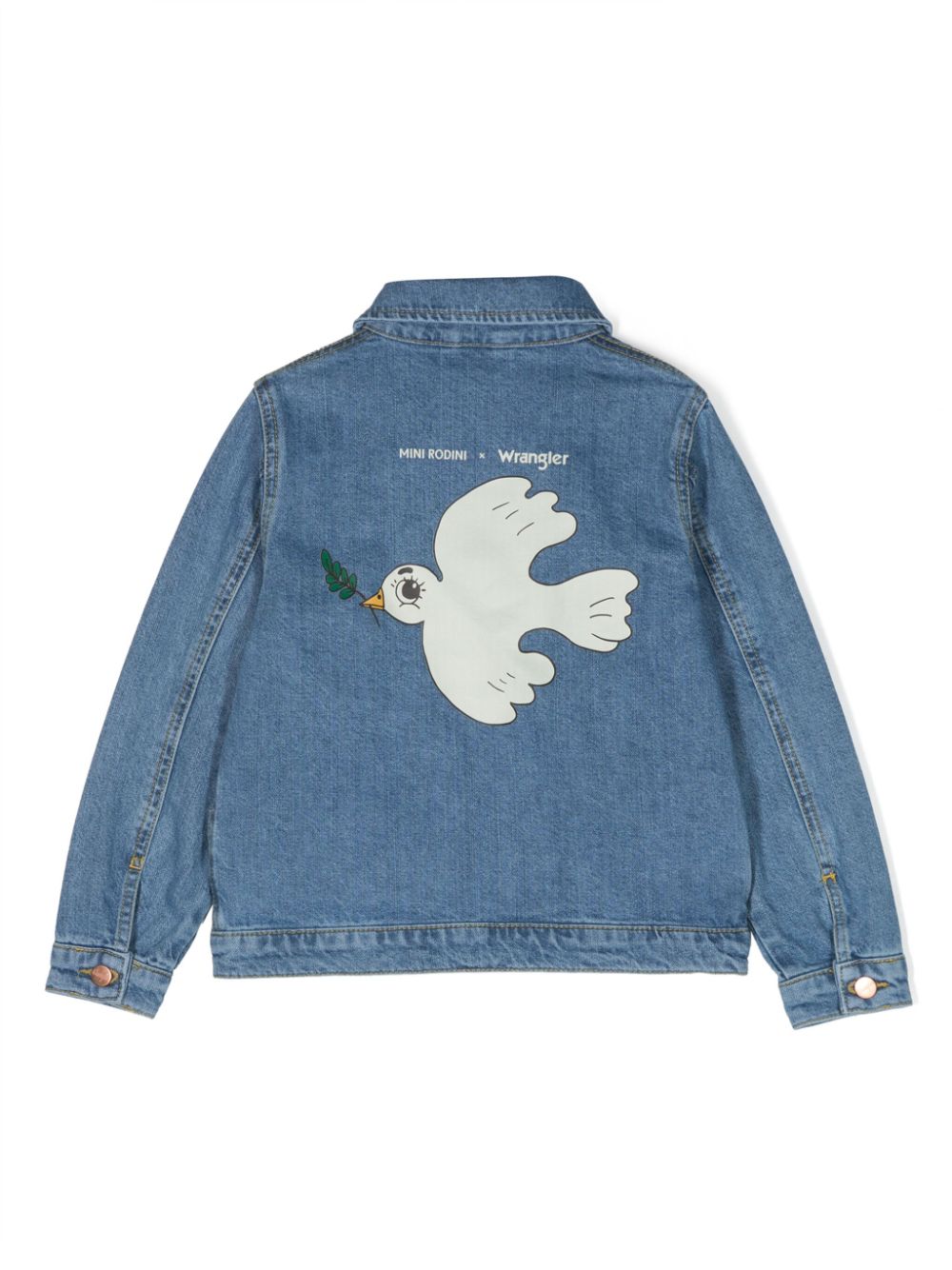 Mini Rodini patch-detail denim jacket - Blauw