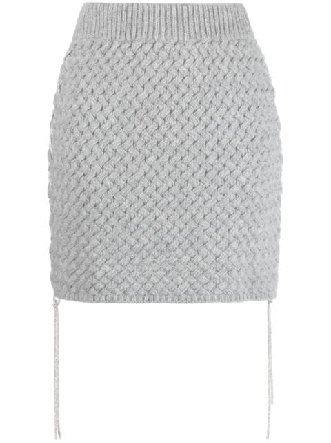 Giuseppe Di Morabito woven-knit lace-up miniskirt