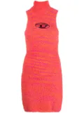 Diesel M-Leros logo-plaque towelling dress - Pink