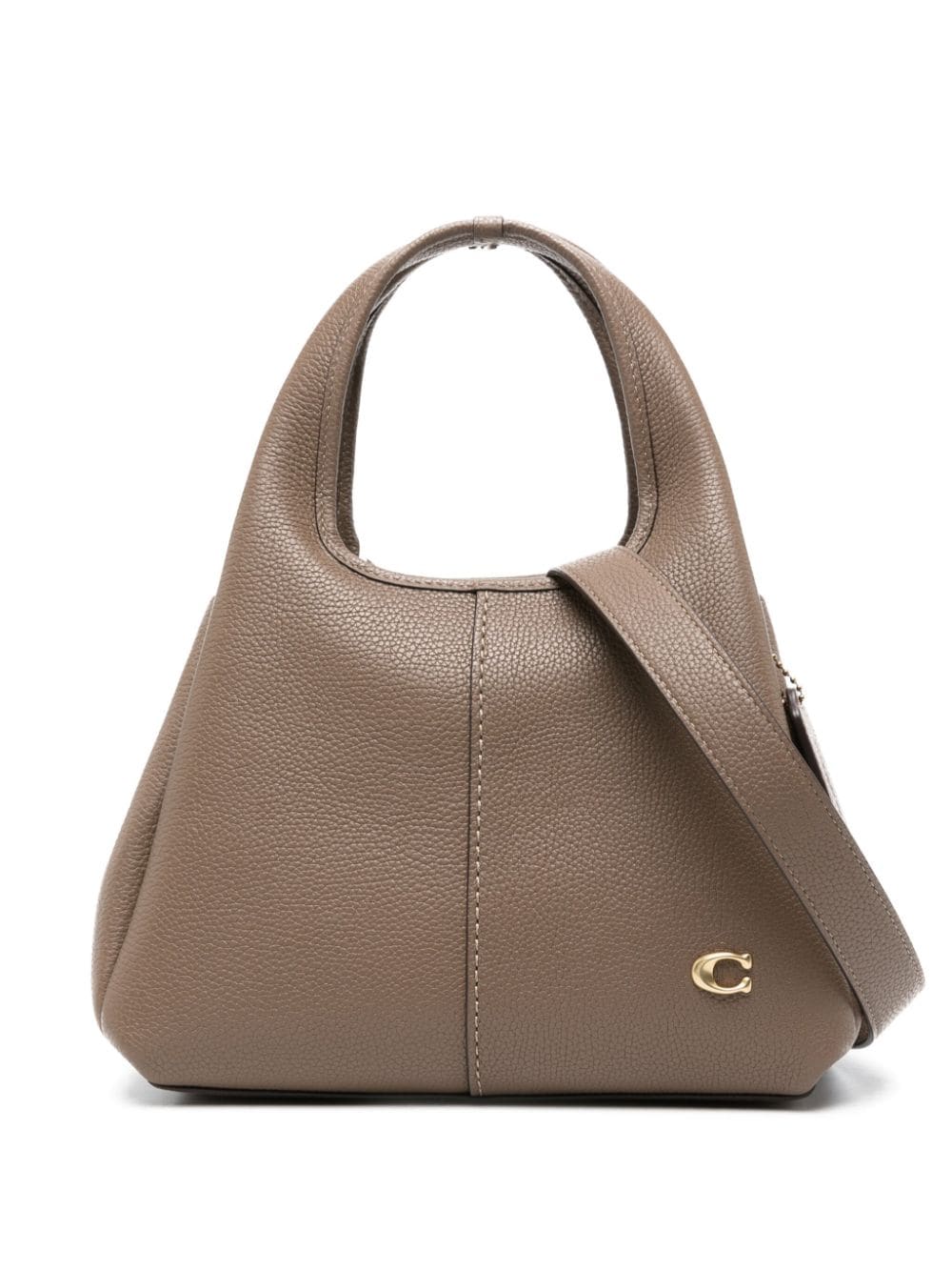 Shop Coach Lana Pebbled-leather Tote Bag In Brown