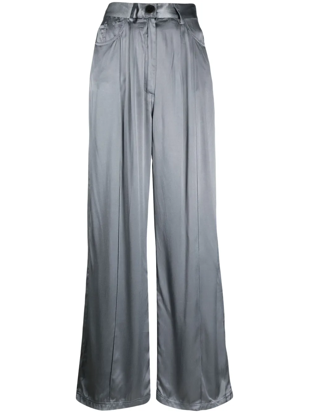 Barbara Bologna Broek met satijnen afwerking Grijs