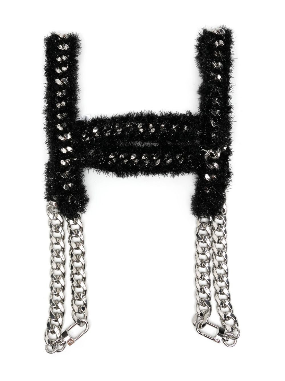 Noir Kei Ninomiya curb-chain appliqué-detail harness