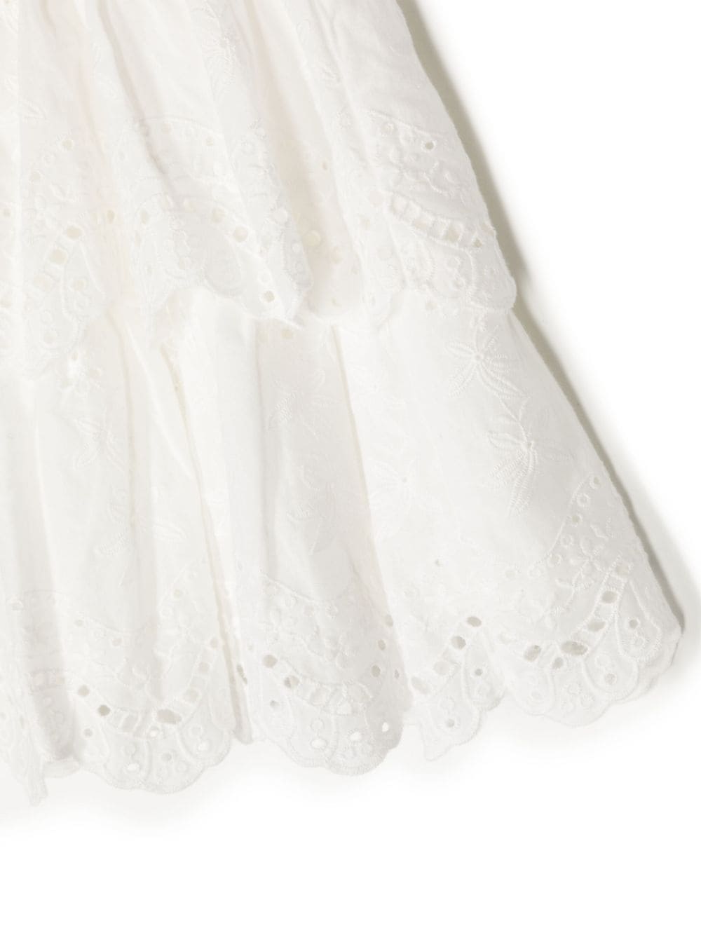  Marlo Freya Ruffled Cotton Dress - White 