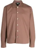 PAIGE button-up cotton shirt jacket - Brown