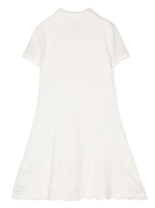 POLO RALPH LAUREN KIDS eyelet-detail polo-collar Dress | White | FARFETCH POLO RALPH LAUREN KIDS eyelet-detail polo-collar Dress | White | FARFETCH