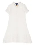 POLO RALPH LAUREN KIDS eyelet-detail polo-collar dress - White
