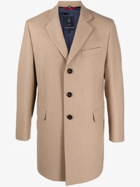 Fay Easy DB single-breasted layered coat