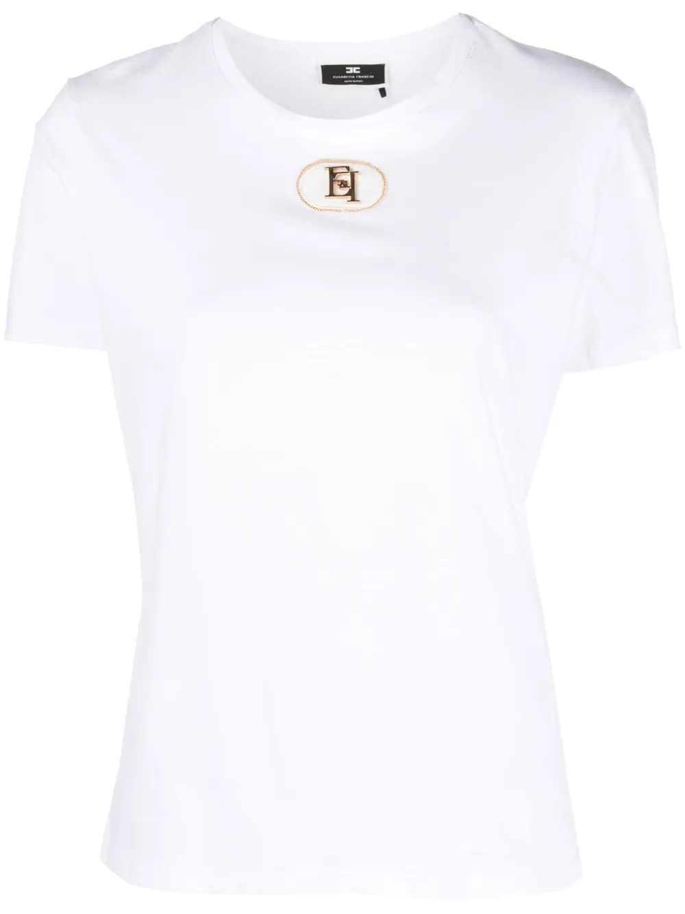 Elisabetta Franchi logo-plaque Cotton T-shirt - Farfetch