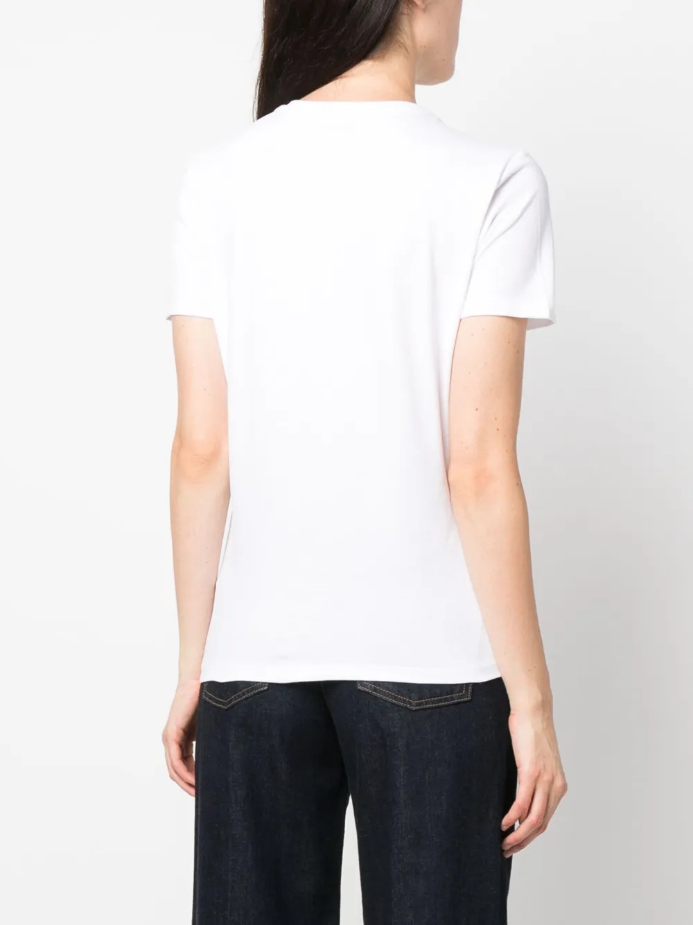 Elisabetta Franchi Logo-plaque Cotton T-shirt In White