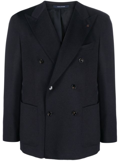 Tagliatore double-breasted camel-hair blazer Men