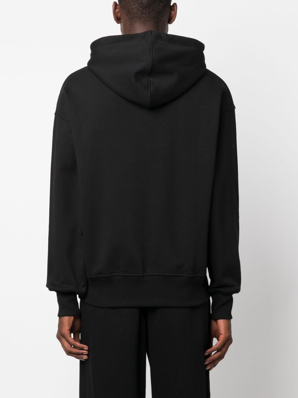 Shop Daily Paper Logo-print Cotton Hoodie In Black