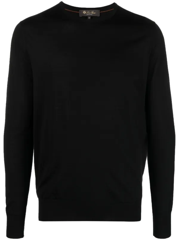Loro Piana T-shirt Crewneck in Black