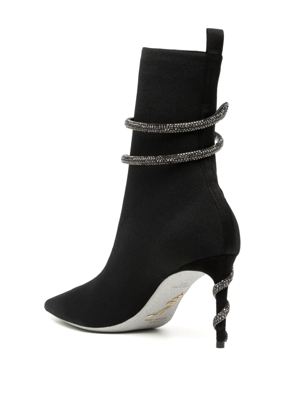 Shop René Caovilla Margot 60mm Leather Boots In Black