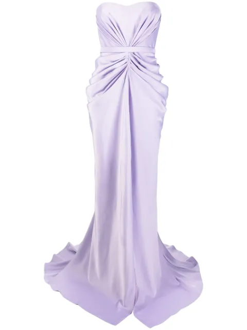 Ana Radu ruched strapless gown