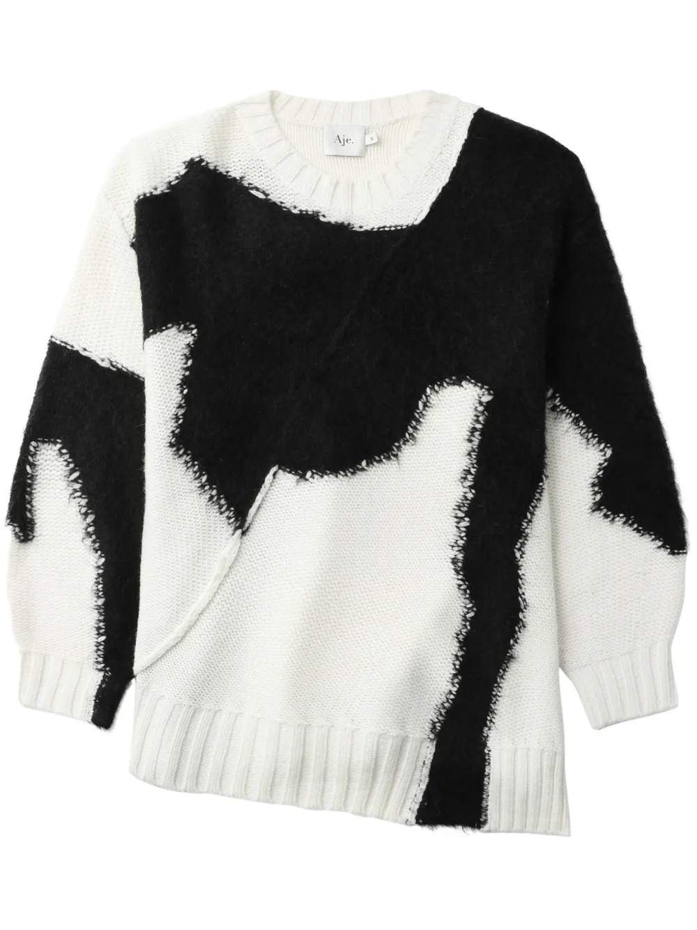 Aje Asymmetric spraypaint Effect Jumper Farfetch