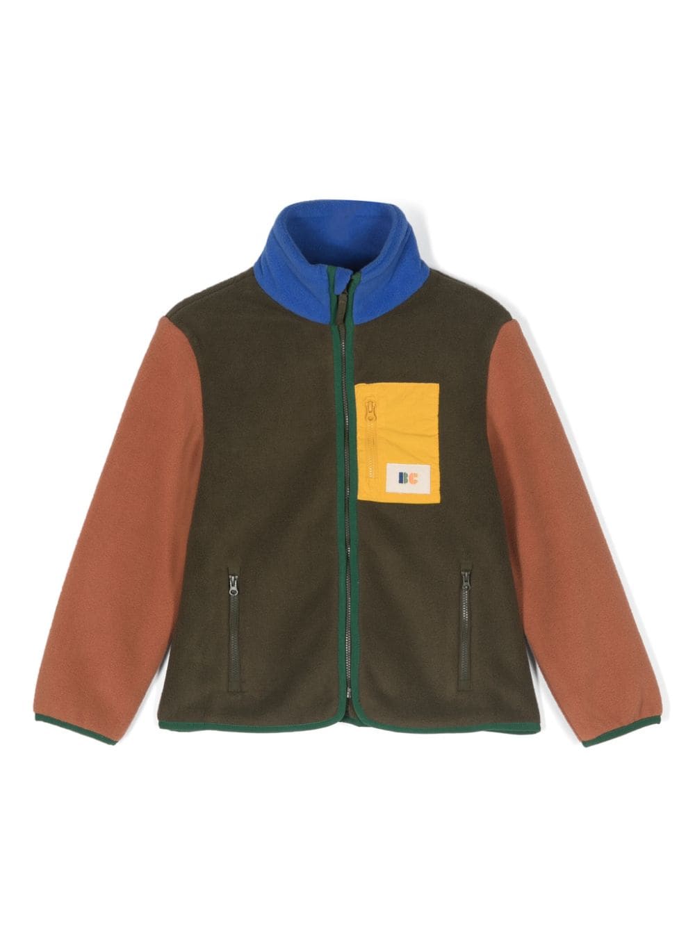 Image 1 of Bobo Choses colour-block fleece jacket