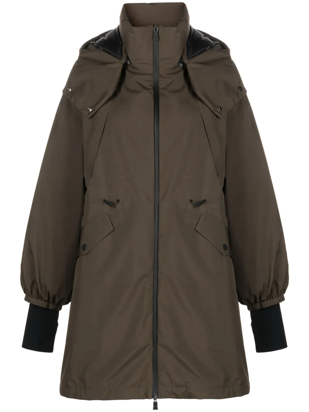Herno Laminar High-neck Parka In Brown