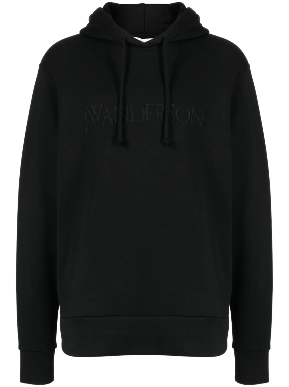 Jw Anderson Logo Embroidered Hoodie In Black