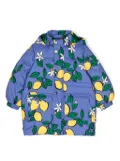 Mini Rodini fruit-print padded coat - Blue