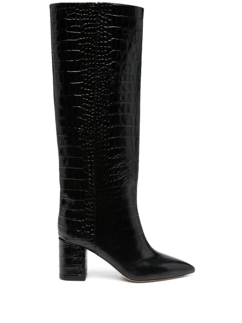 Paris Texas Anja 70mm crocodile-embossed boots