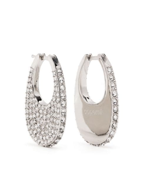 Coperni medium Swipe crystal-embellished earrings