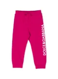 Dolce & Gabbana Kids logo-print drawstring track pants - Purple
