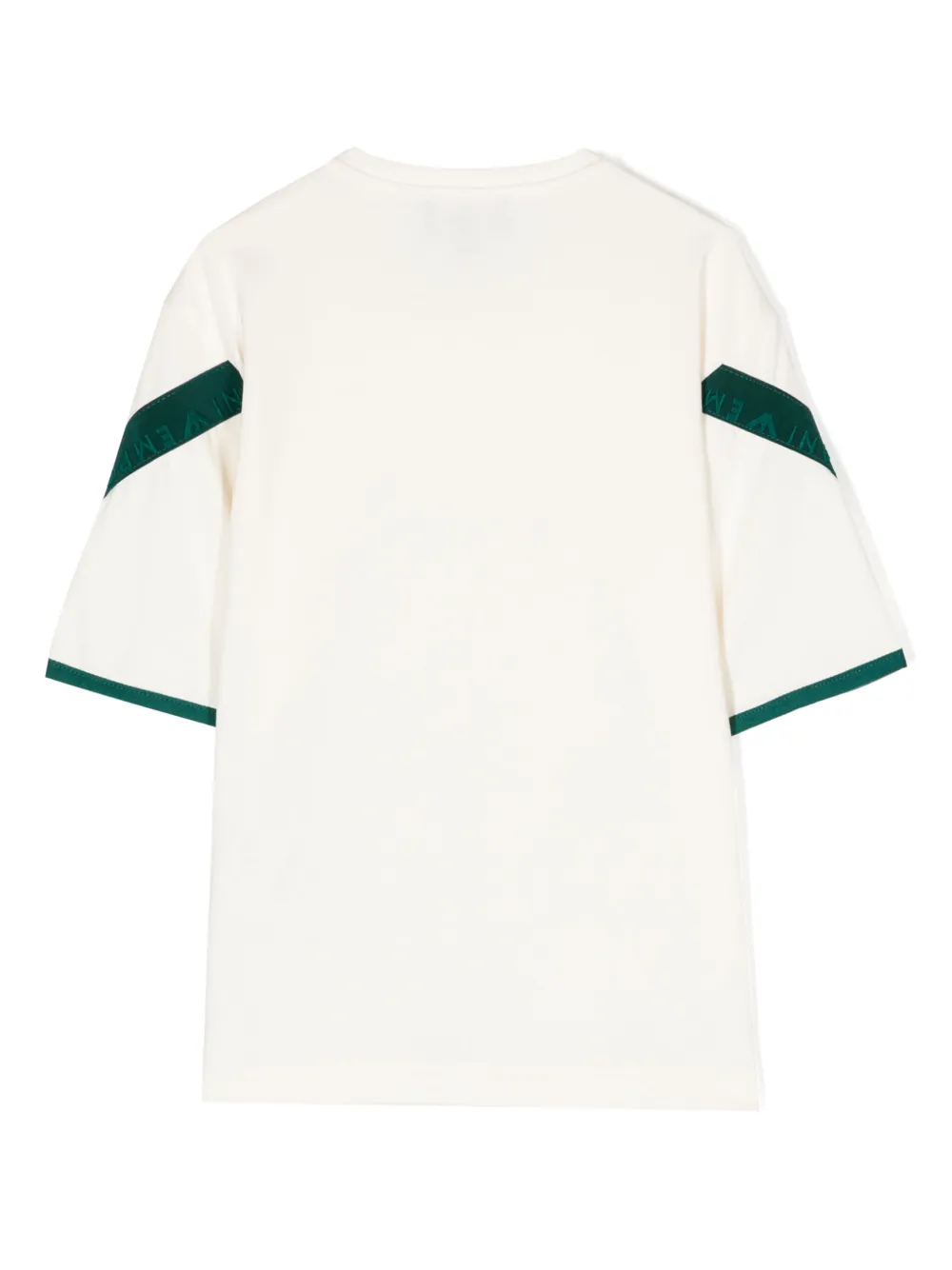 Emporio Armani Kids logo-tape cotton T-shirt - Geel