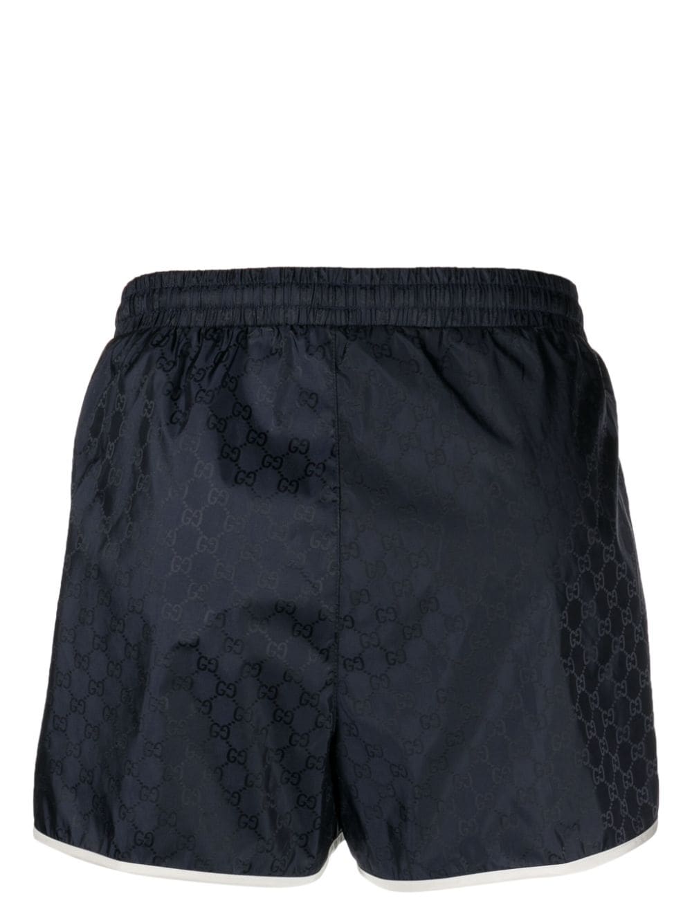 Gucci GG embroidered-bee swim shorts - Blauw