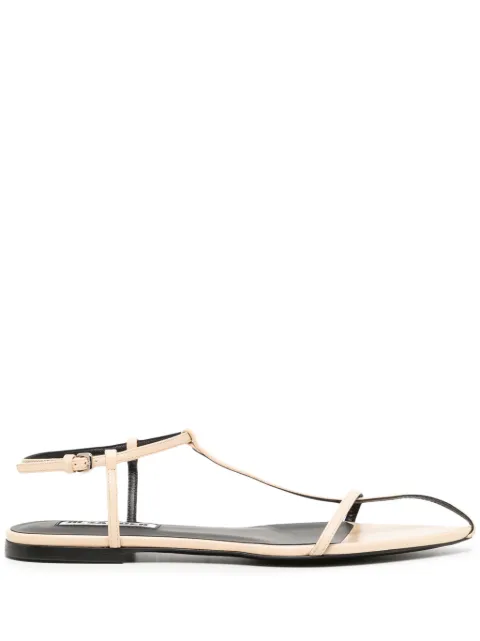 Jil Sander sandalias planas con tiras