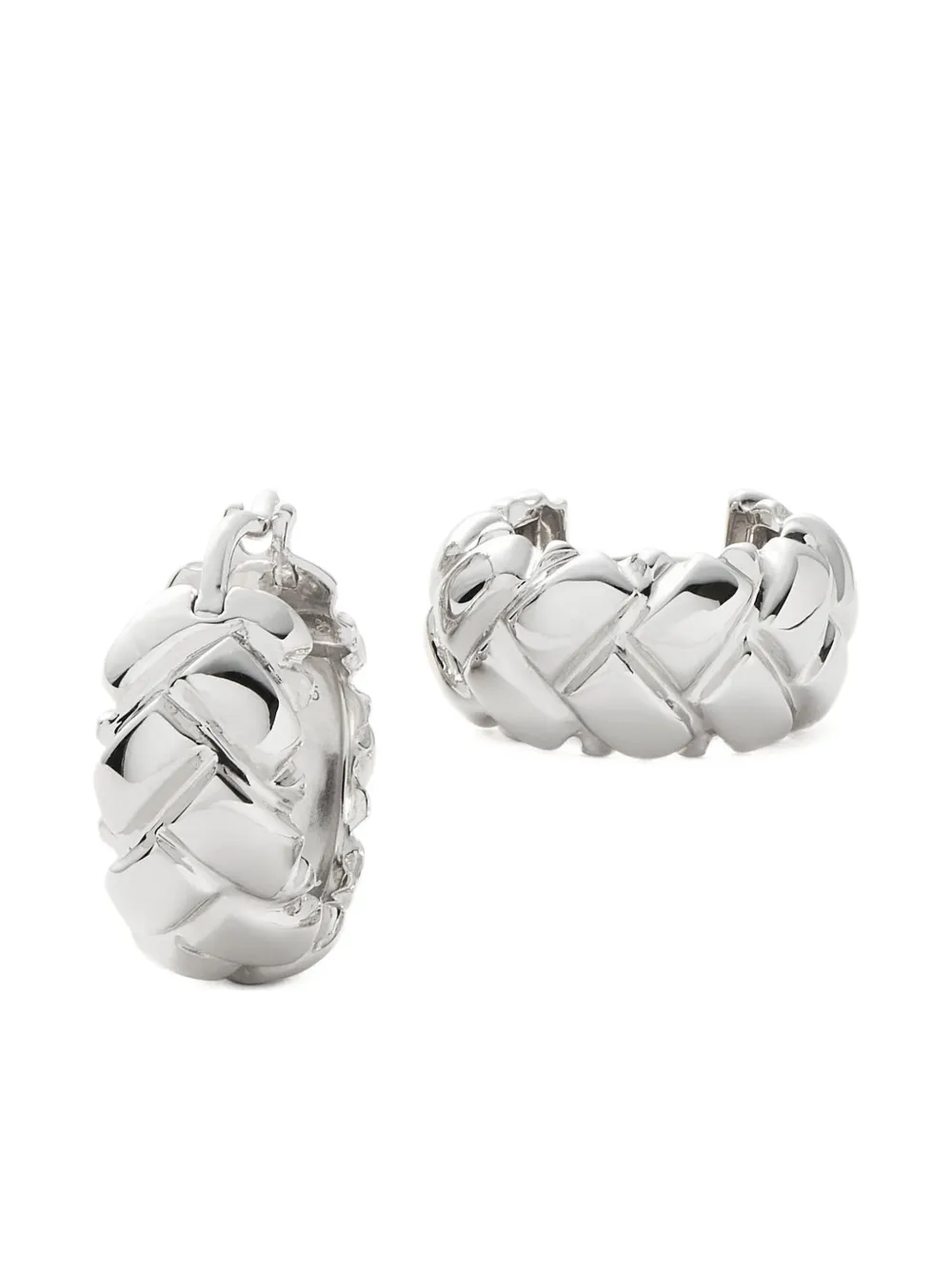 Missoma x Lucy Williams Waffle hoop earrings - Argento