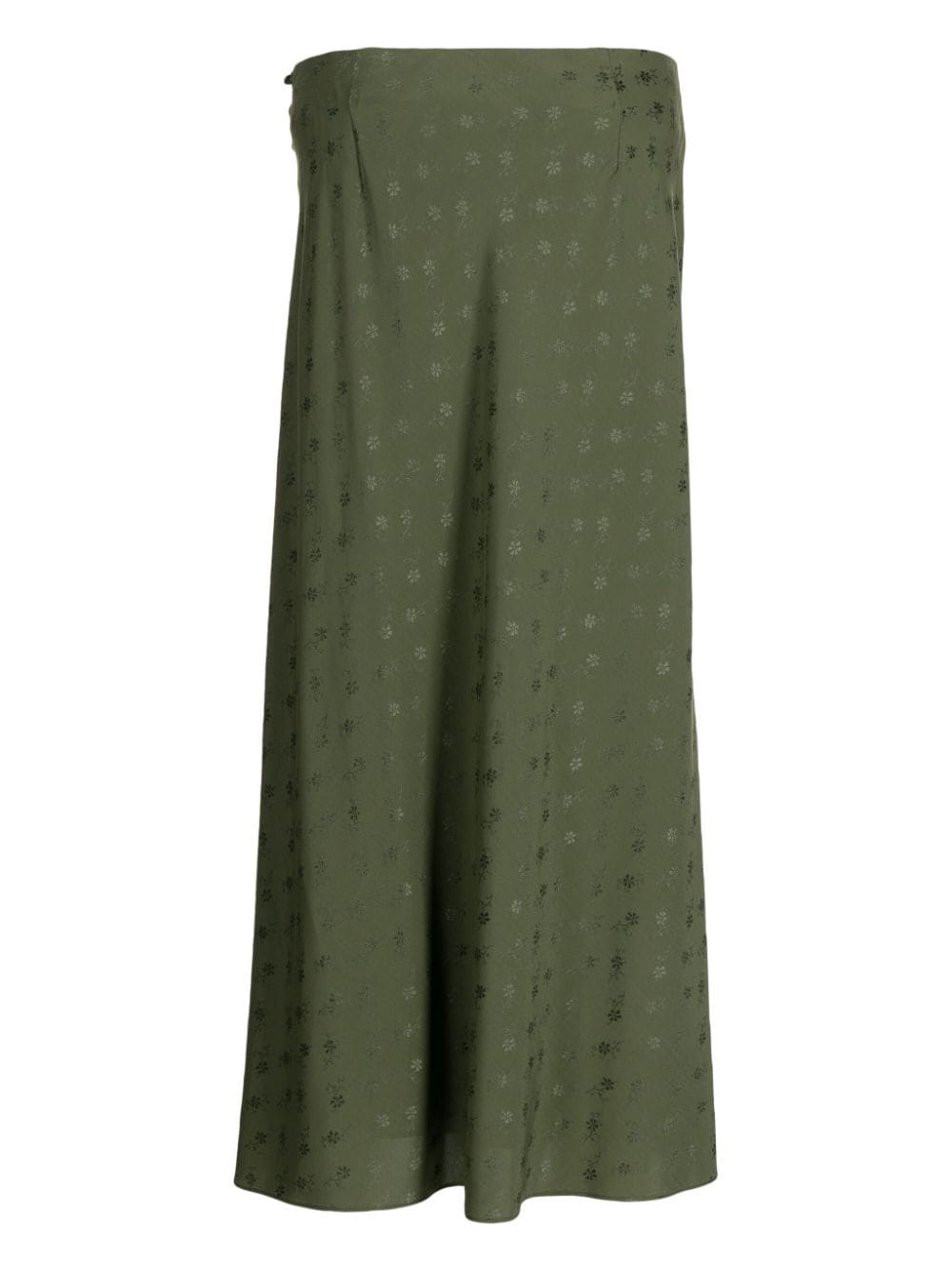 Shop Veronica Beard Franconia Jacquard-pattern Midi Skirt In Green