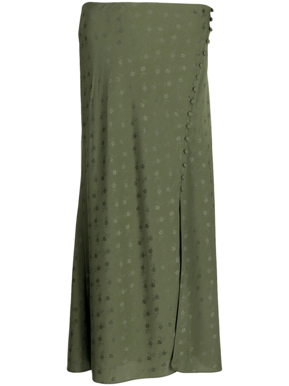 Veronica Beard Franconia jacquard-pattern midi skirt - Grün