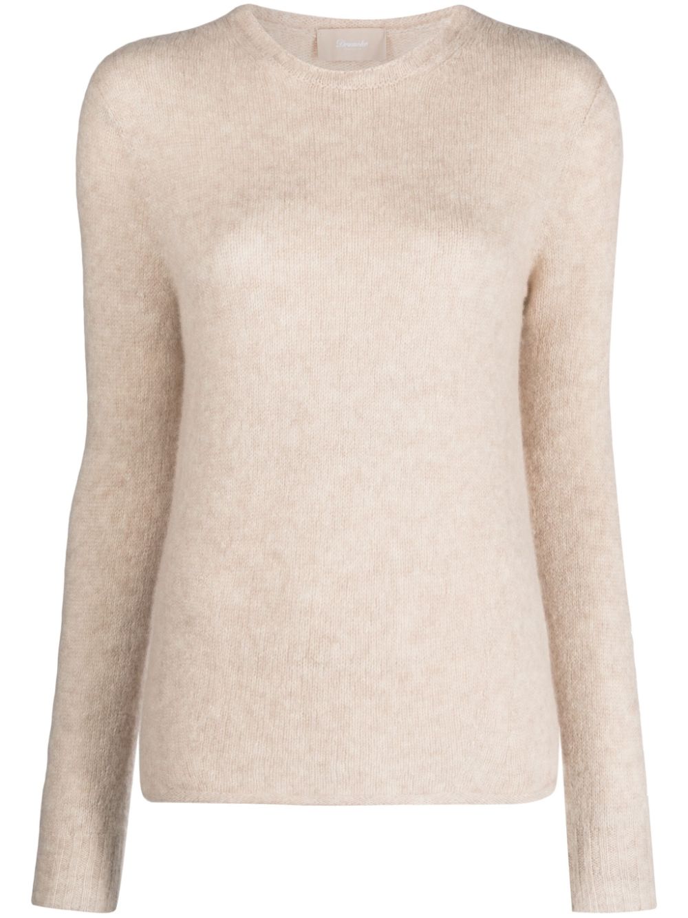 mélange long-sleeved knitted jumper