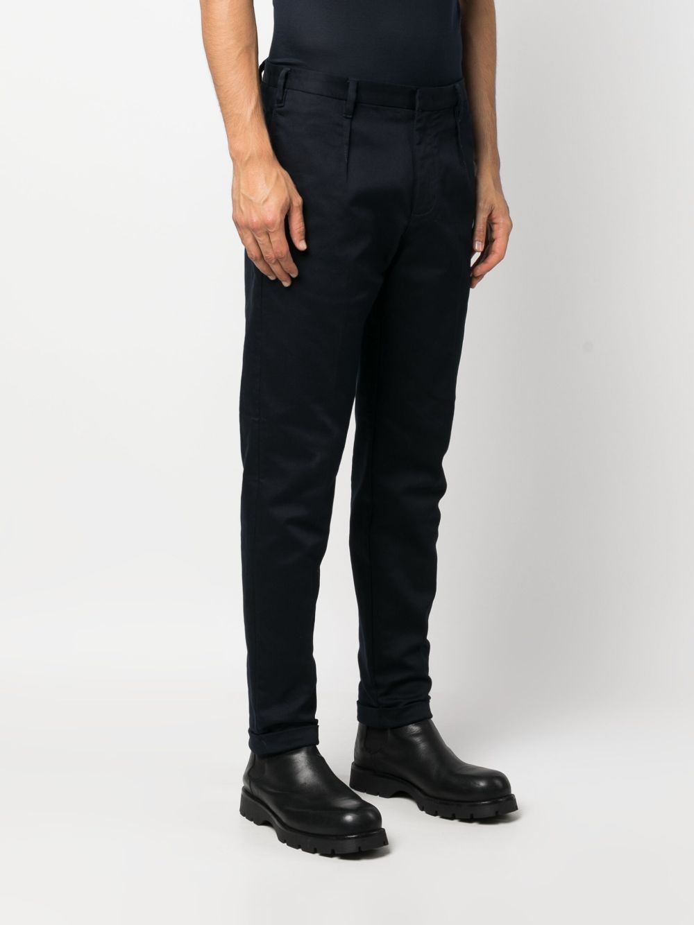 Emporio Armani slim-cut cotton trousers Men