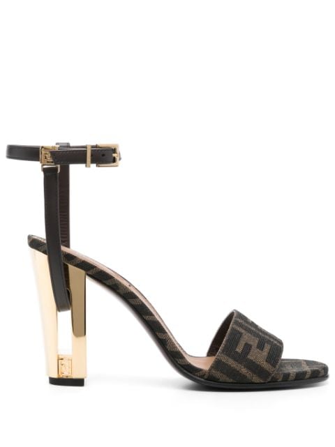 FENDI Zucca monogram heeled sandals