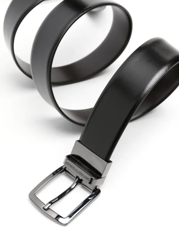 Emporio Armani men belt black - blue at Amazon Men's