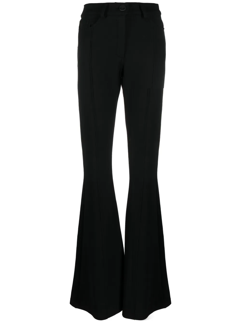 Barbara Bologna High waist palazzo broek Zwart