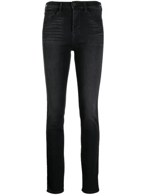 Emporio Armani logo-embroidered skinny jeans