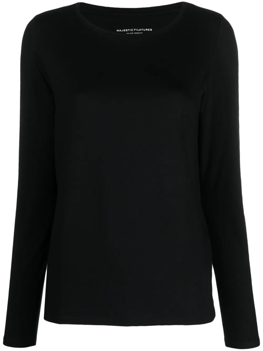 Majestic Filatures boat-neck long-sleeve T-shirt | Black | Image 1